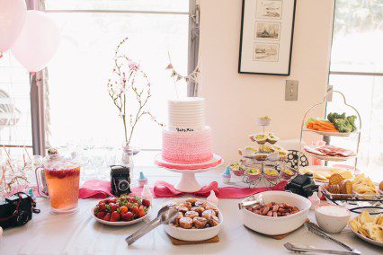 pink theme baby shower