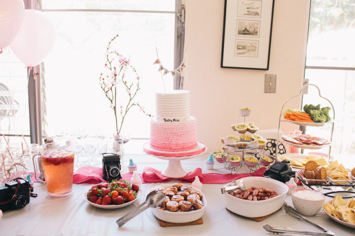 pink theme baby shower
