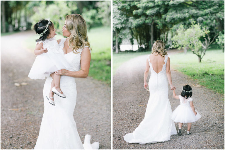 mother and daughter wedding portrait at hale nanea